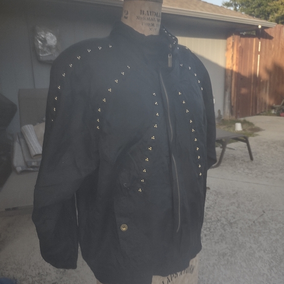 VTG 80 studded jacket windbreaker medium - Picture 8 of 13